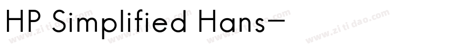 HP Simplified Hans字体转换